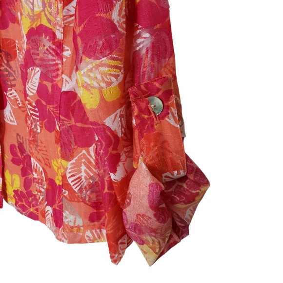 CT191a Ruby Rd. Favorites Sheer Button Down Shirt 14 - Picture 5 of 5